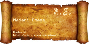 Madari Emese névjegykártya