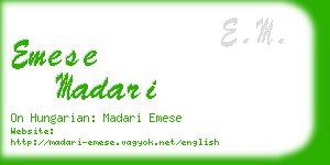 emese madari business card